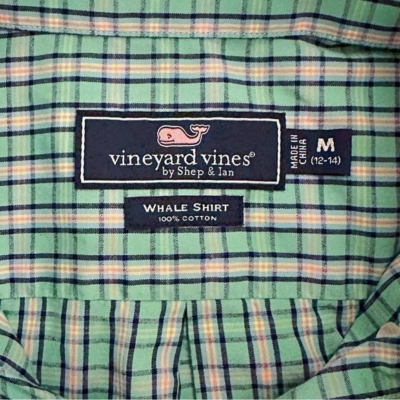 Vineyard Vines | Green Plaid Whale Shirt Button Down (M) 🐳 - Picture 4 of 4